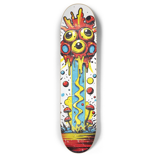 Explosion and mushrooms 7-7/8 Skateboard Deck