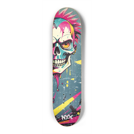 Colored skull 7-1/4 Mini/Kid Skateboard