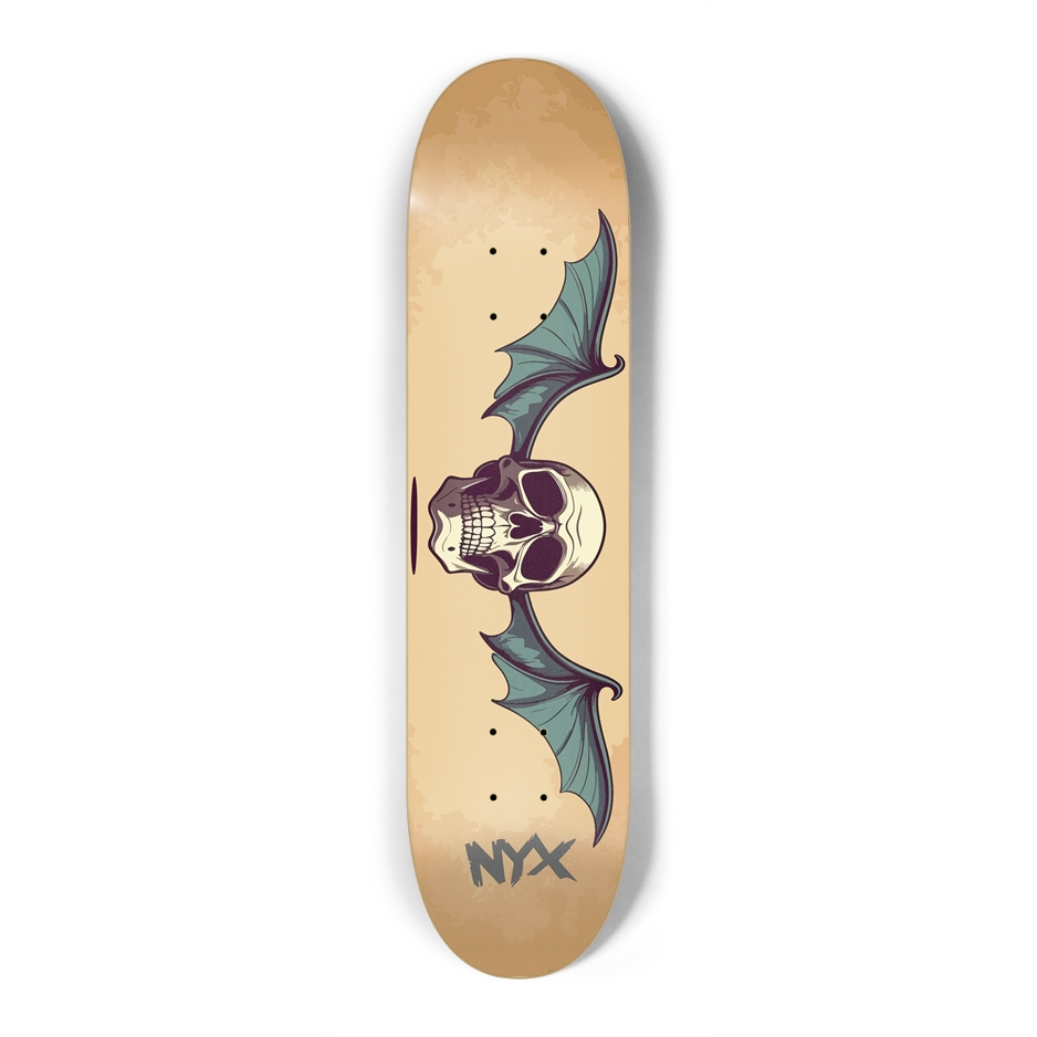 Skull with wings 7-1/4 Mini/Kid Skateboard