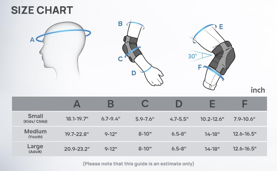 JBM Adult & Kid Skating Protective Gear Set for Beginner to Advanced, Skateboard Helmet Knee and Elbow Pads with Wrist Guards for Inline Roller Skating, Scooter, Skateboarding