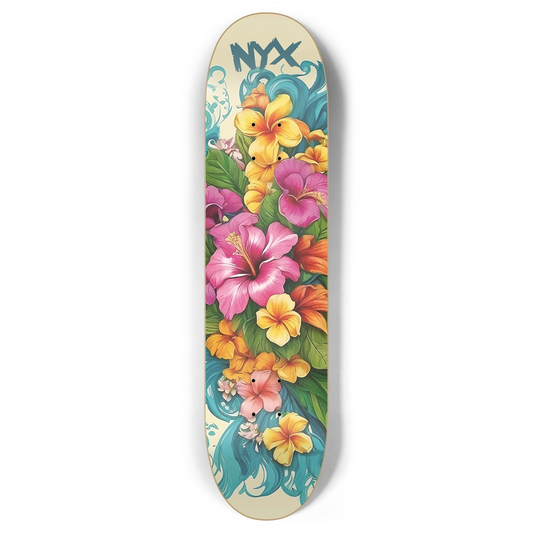 Hawaii Flowers 7-7/8 Skateboard Deck