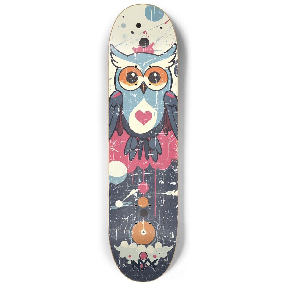 Owl 8-1/4 Skateboard Deck