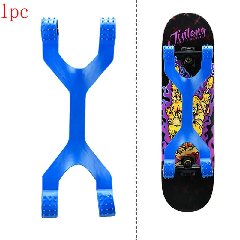 Skateboarding jumping bar beginners boys and girls professional board double warping Four Wheel skateboard springboard assistant