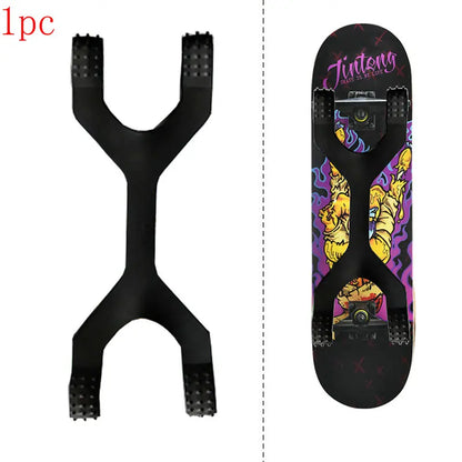 Skateboarding jumping bar beginners boys and girls professional board double warping Four Wheel skateboard springboard assistant